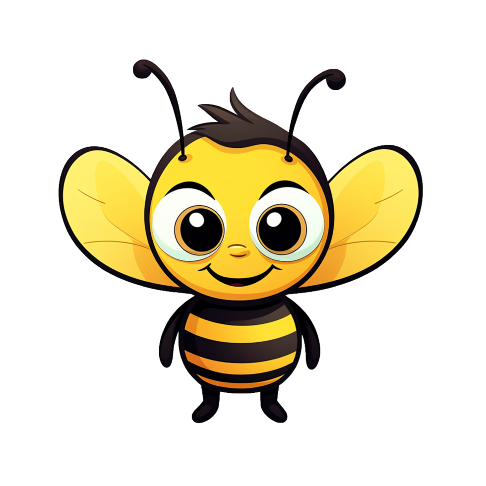 Cute bee honey sticker png transparent