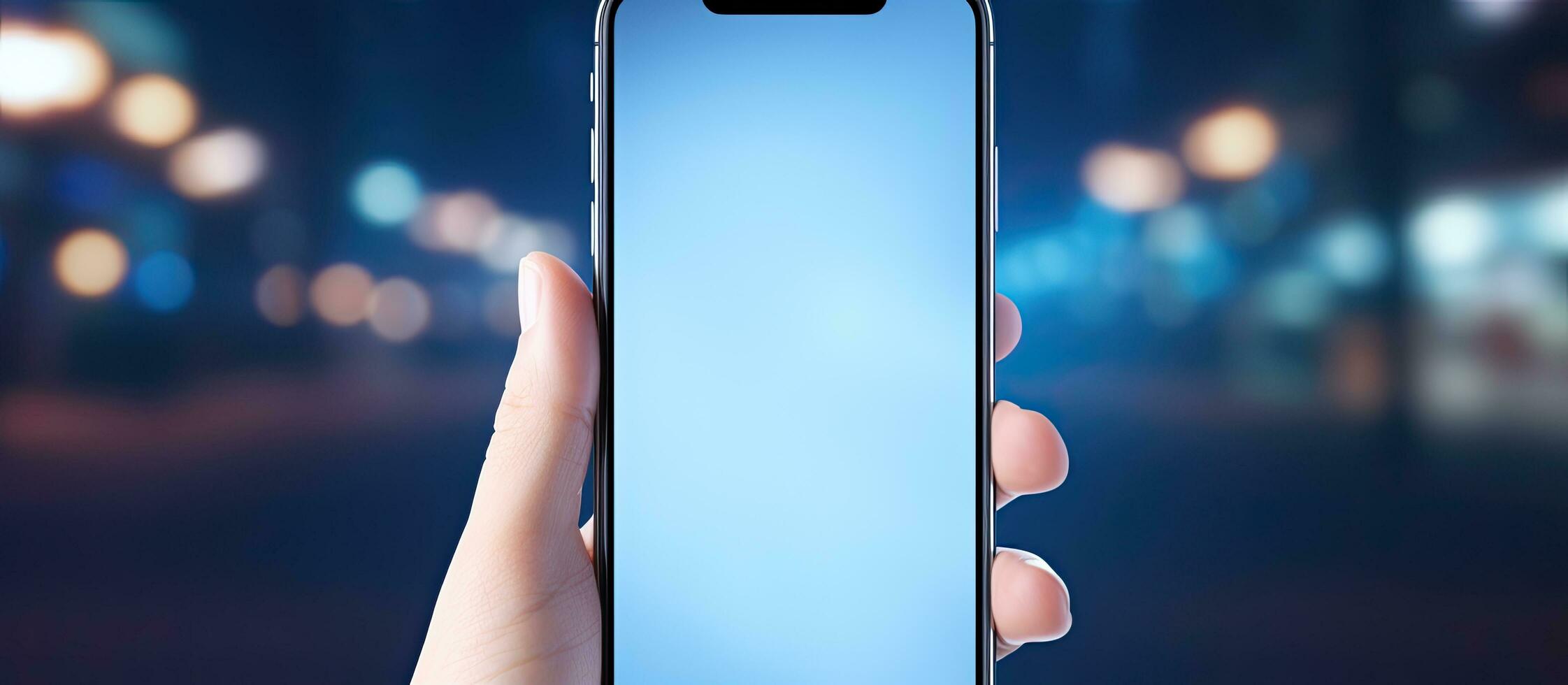 A woman is holding a smartphone and using apps and social media photo