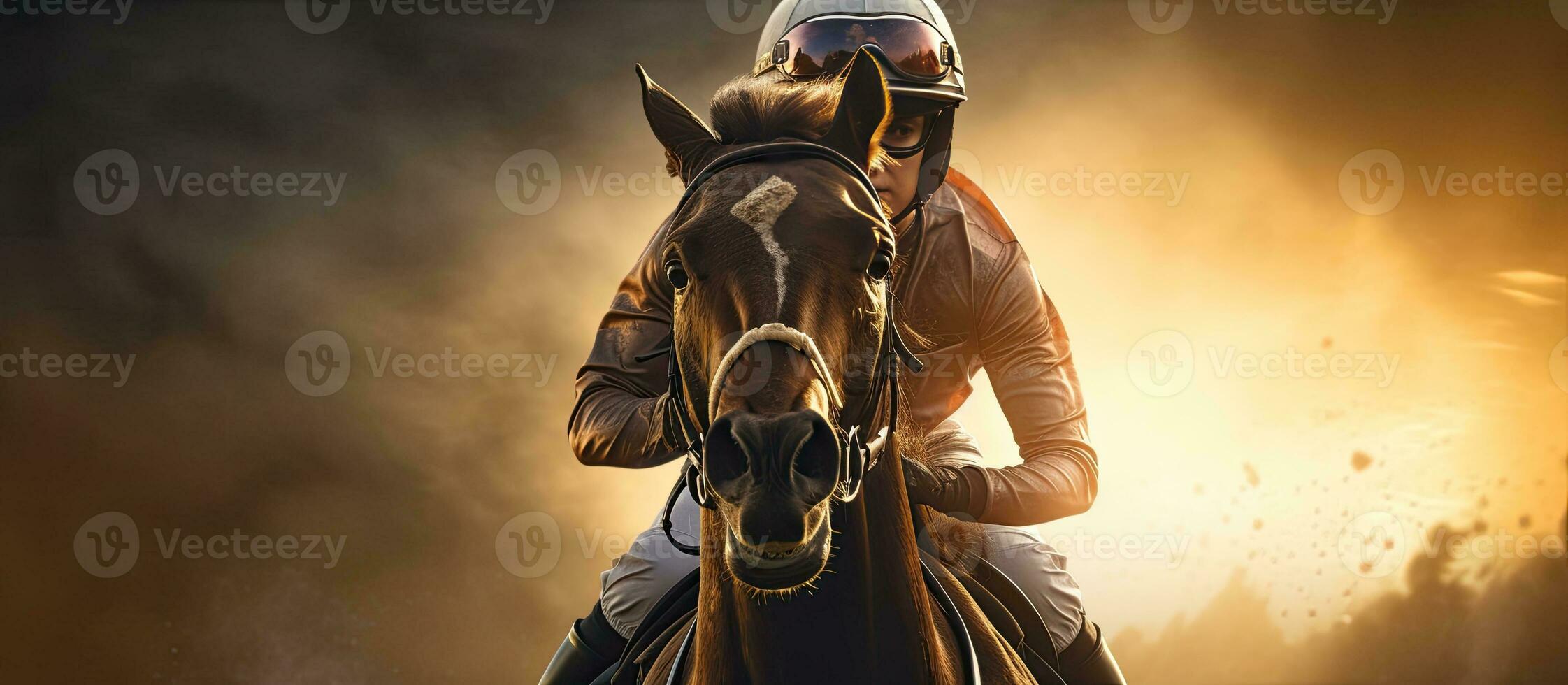 Composite image of young Caucasian female friends enjoying horse riding at a ranch representing togetherness animal sport equestrian and competition photo