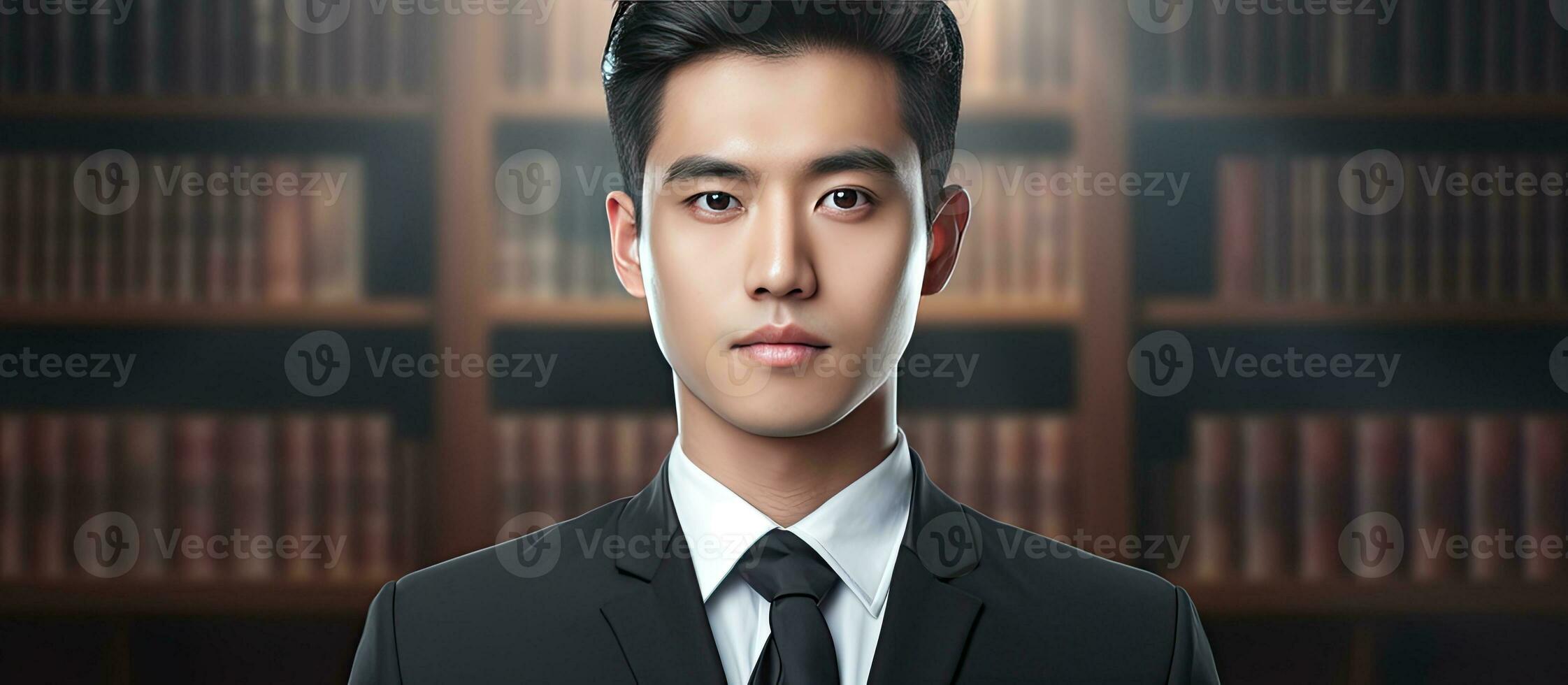 Composite image of a young Asian man with text for World Day for International Justice celebrating equality and human rights in law on July 17 photo