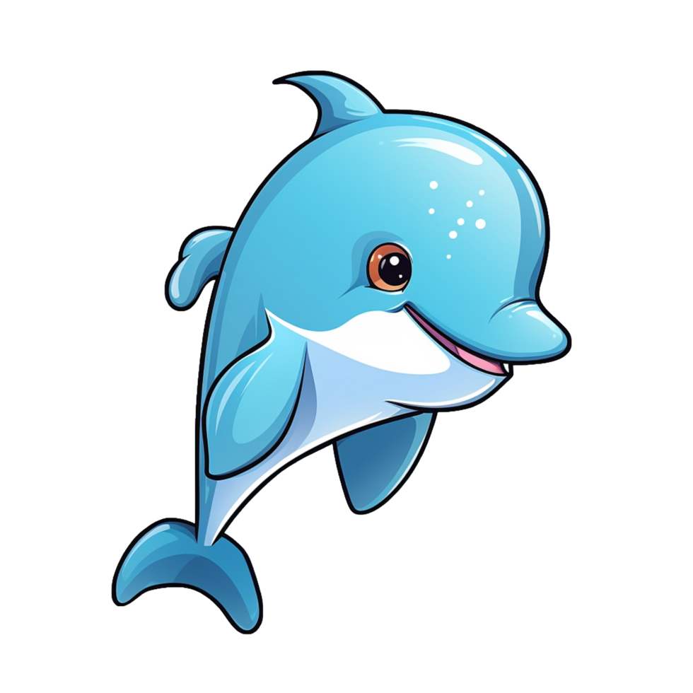 Dolphin cute sticker png