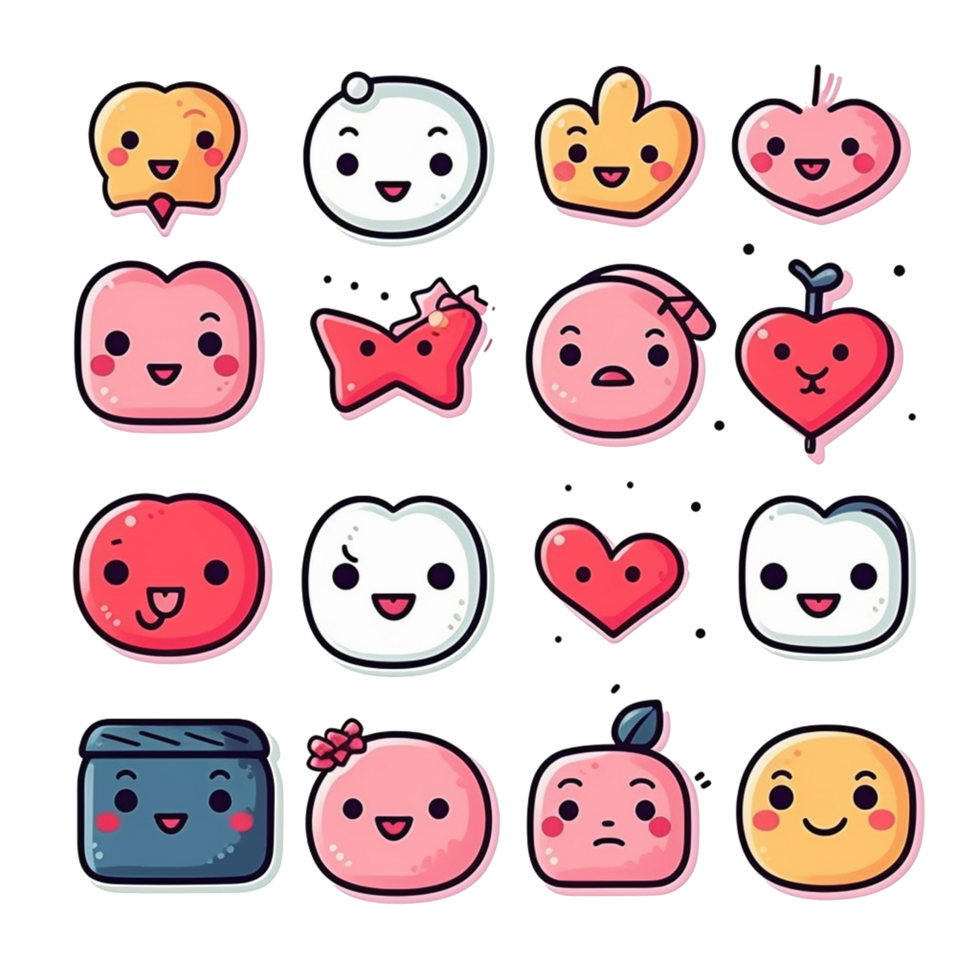 Sticker emoticon cute transparent png