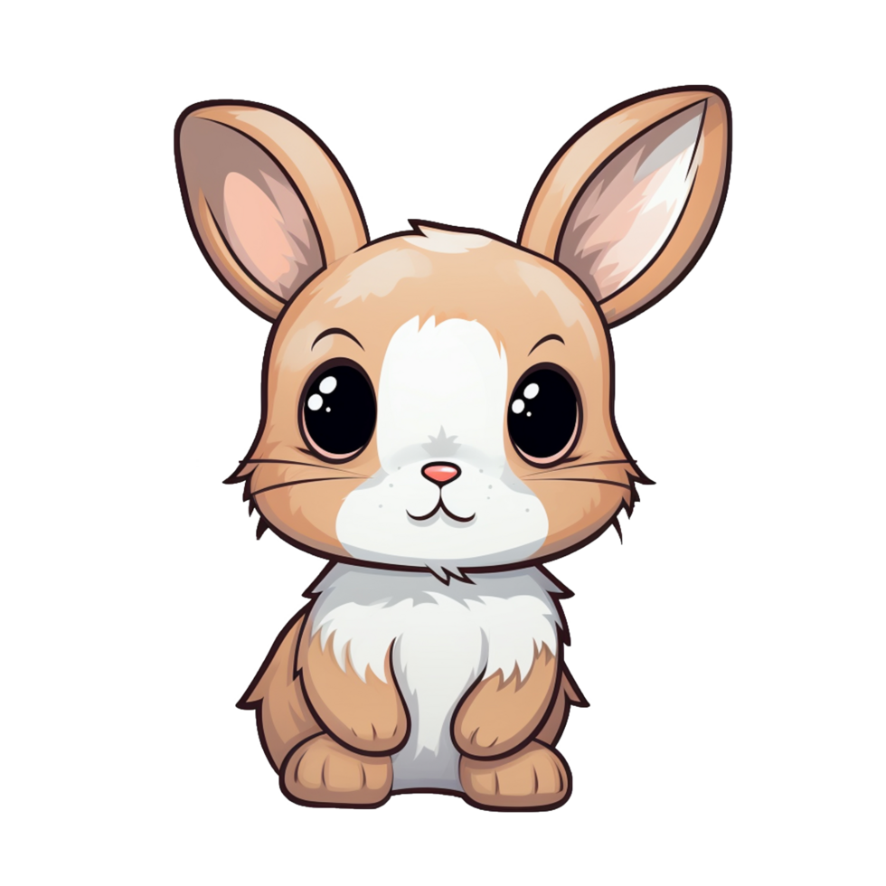 Hase süß Hase Aufkleber transparent png