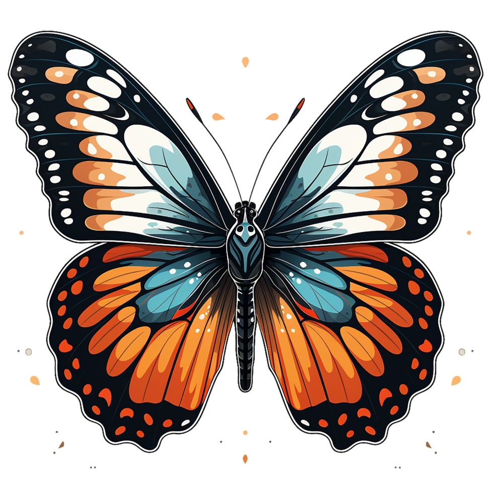 Very cute Butterfly sticker colorful  beautiful png