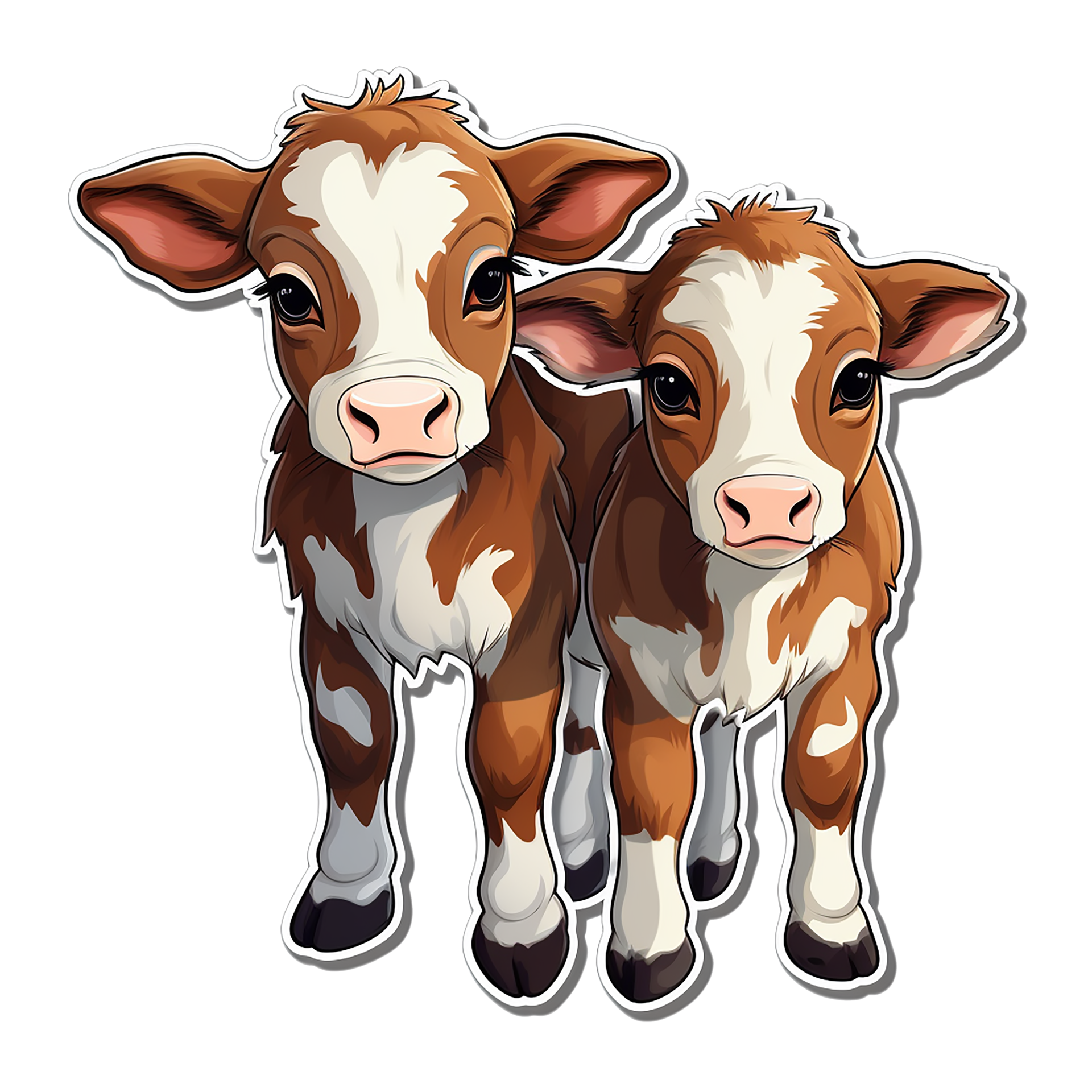 Calves cute sticker png 27187582 PNG