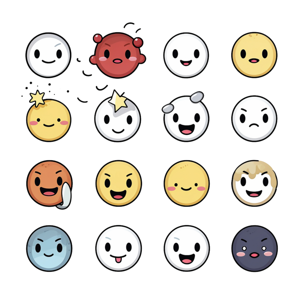 Sticker emoticon cute transparent png