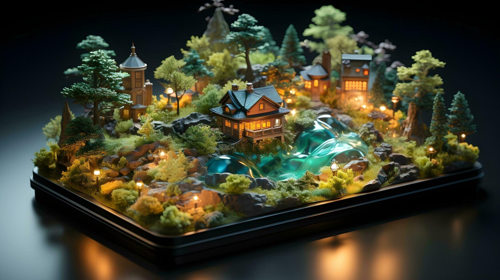 Learning Green. 3D Insights into Environmental Education Apps. AI Generated photo