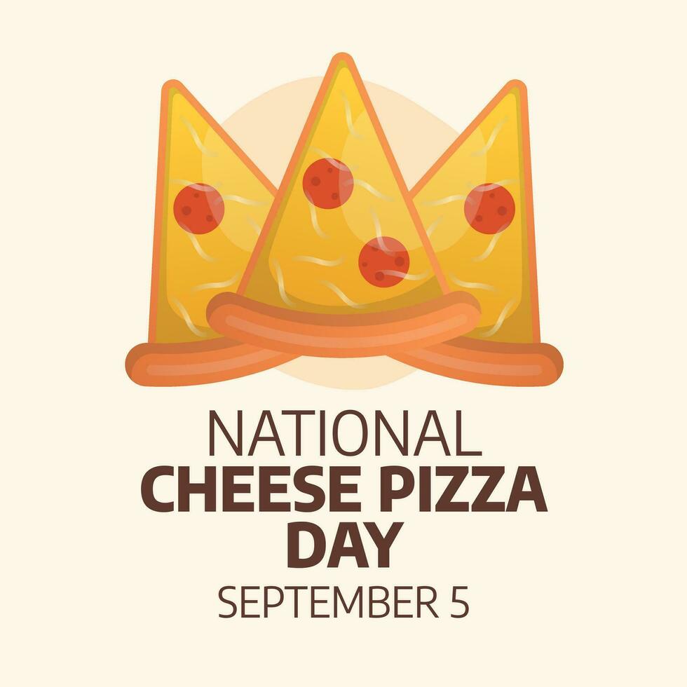 nacional queso Pizza día diseño modelo bueno para saludo uso. queso Pizza diseño. Pizza vector ilustración. plano diseño. eps 10