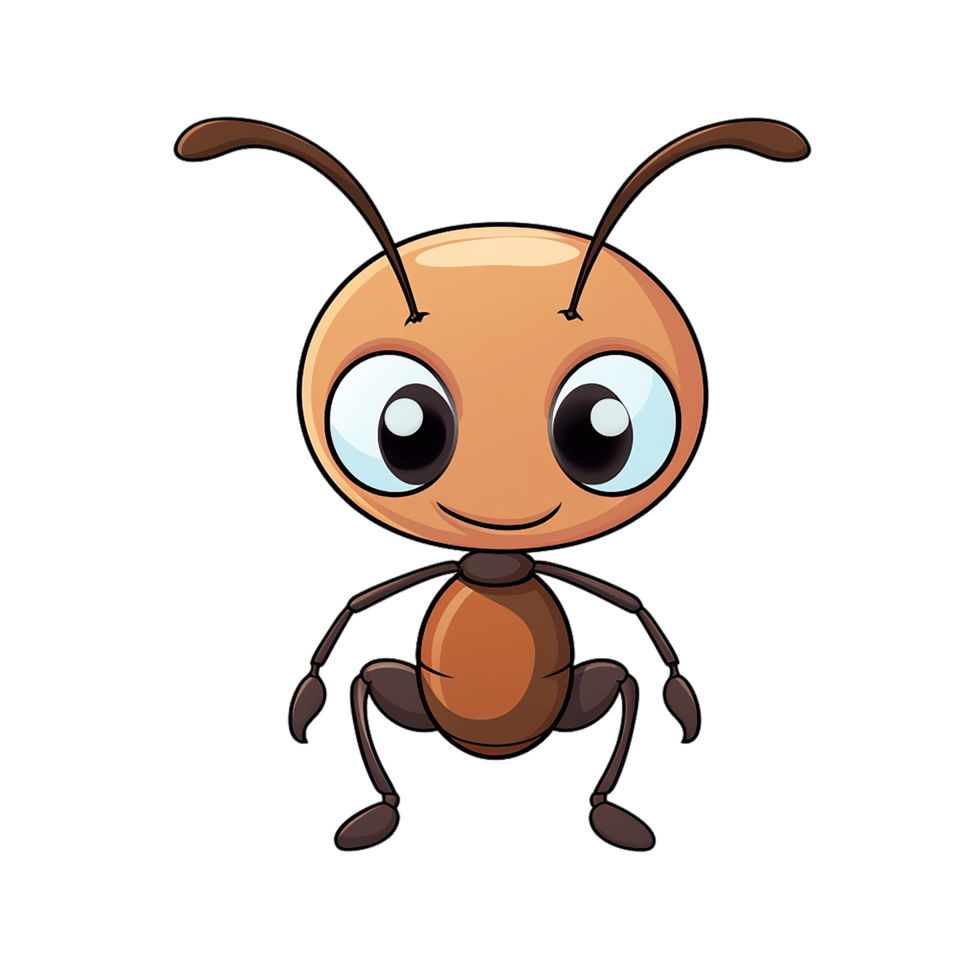 Sticker Cute little ant cartoon png