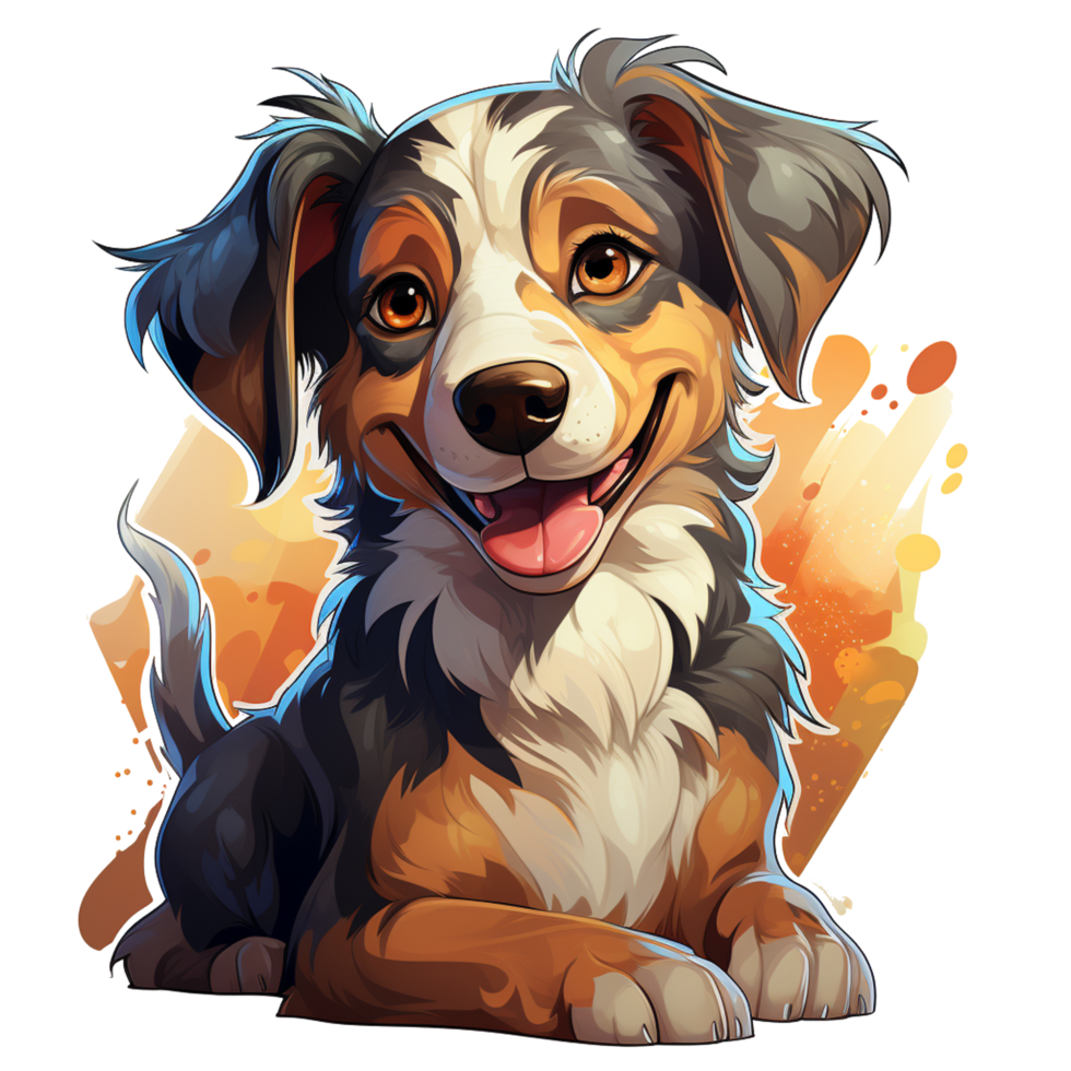 hond schattig sticker transparant PNG