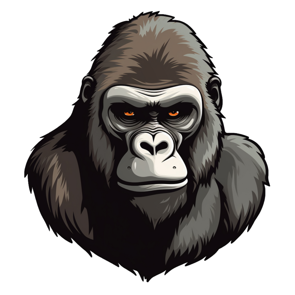 gorilla sticker transparant PNG