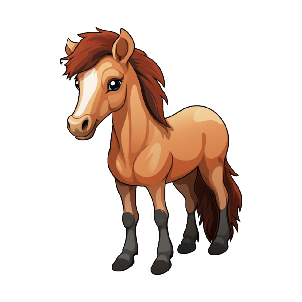 Horse cute sticker transparent png