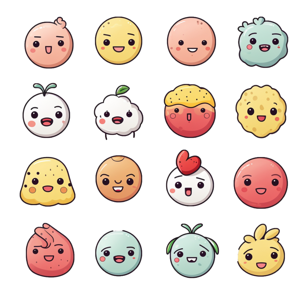 Cute emoticon transparent png