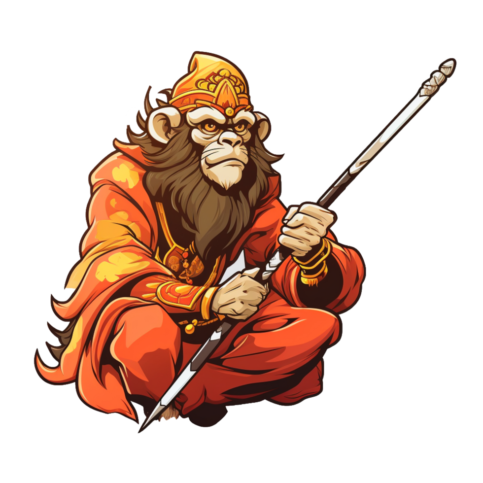 Monkey king sticker transparent png