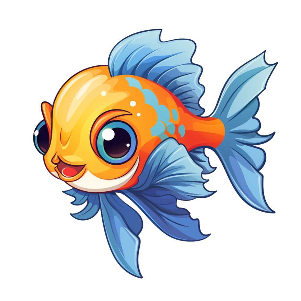 Fish cute sticker png