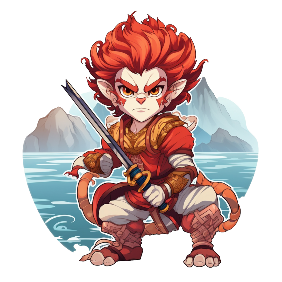 Monkey king sticker transparent png