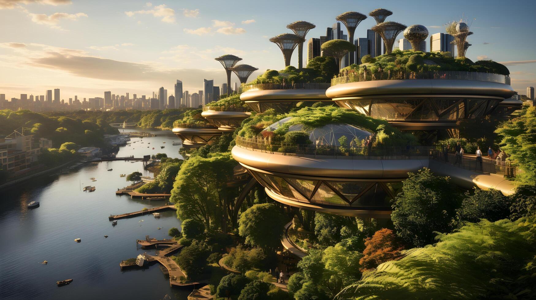 the city of the future is shown in this image. photo
