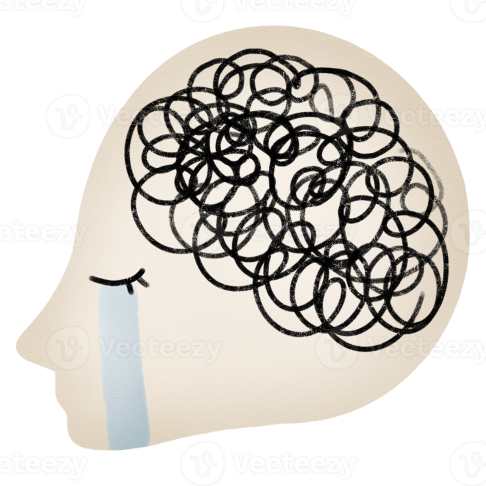 de concept van mentaal Gezondheid of ziekte. ziekte, fobie, onbekwaamheid, of psychiatrisch kwestie. png