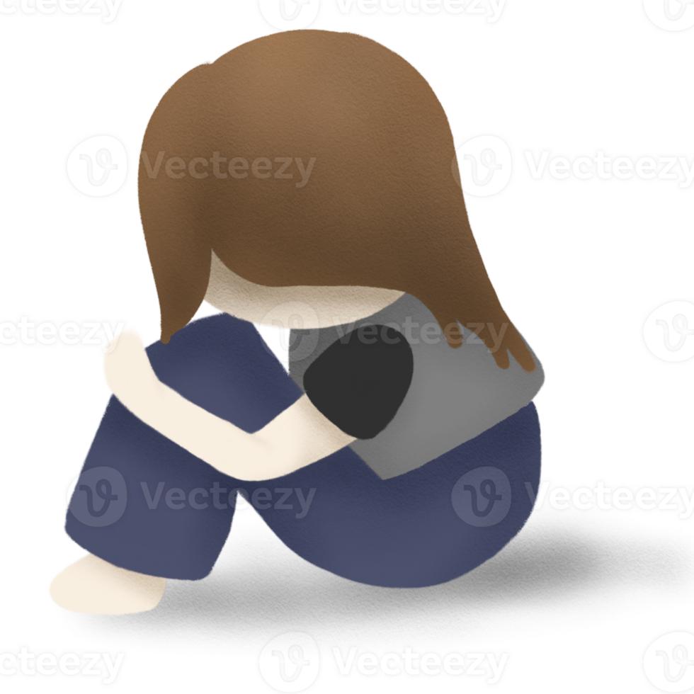 The concept of mental health or disease. Illness, phobia, disability, or psychiatric issue. png