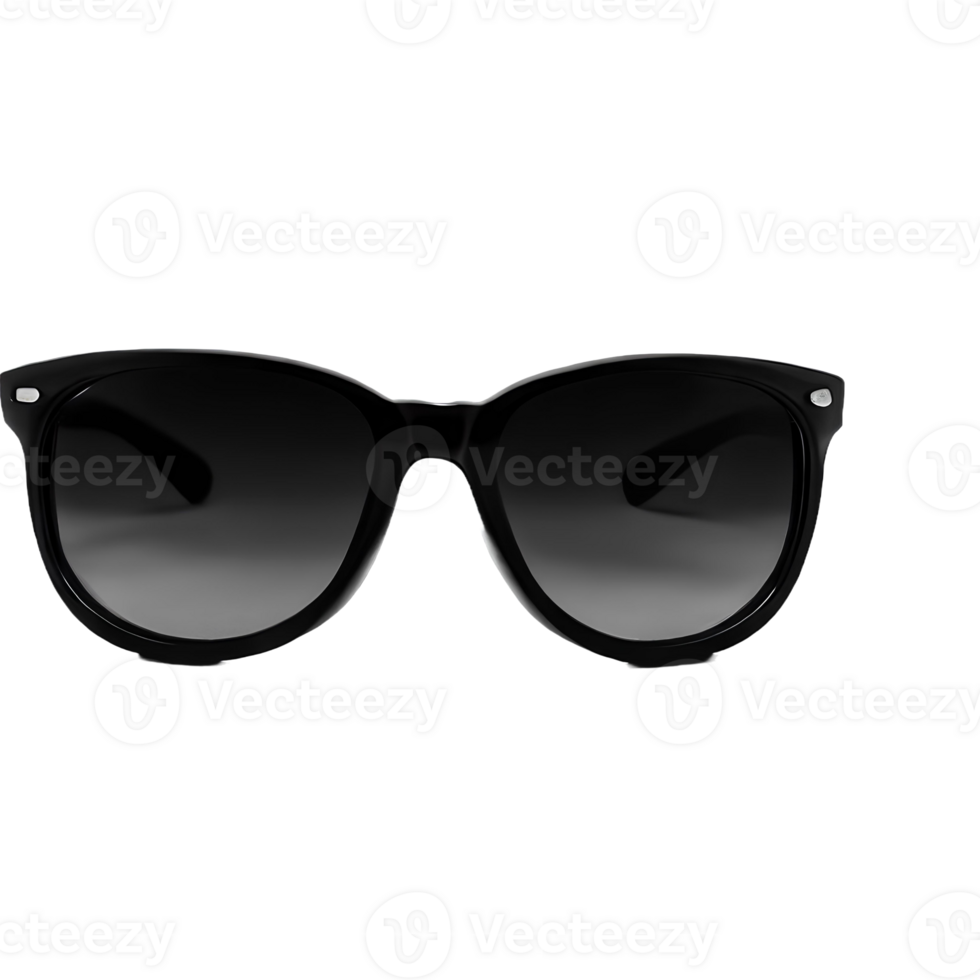 Black sunglasses isolated on transparent background with an empty space around it AI Generated png
