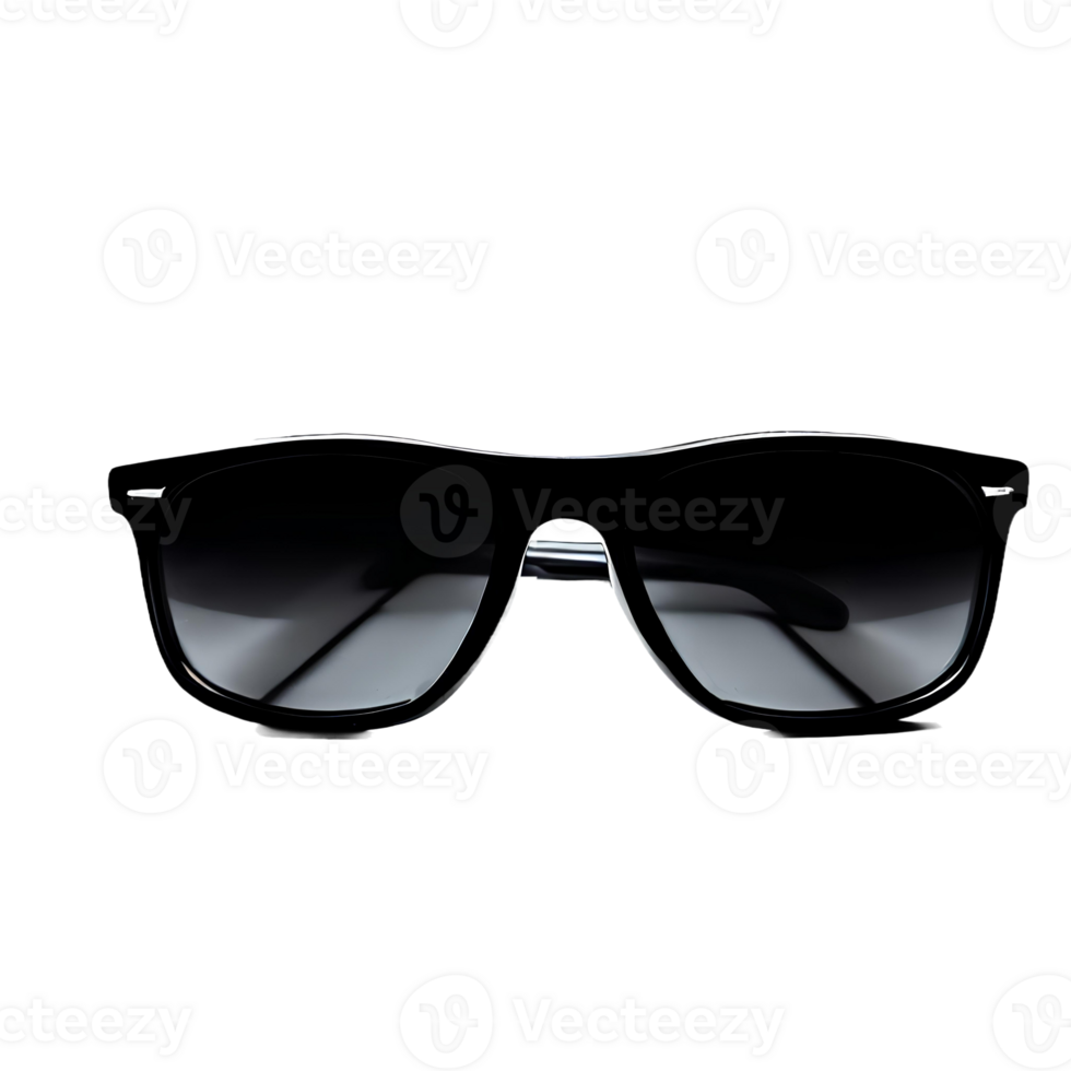 Black sunglasses isolated on transparent background with an empty space around it AI Generated png