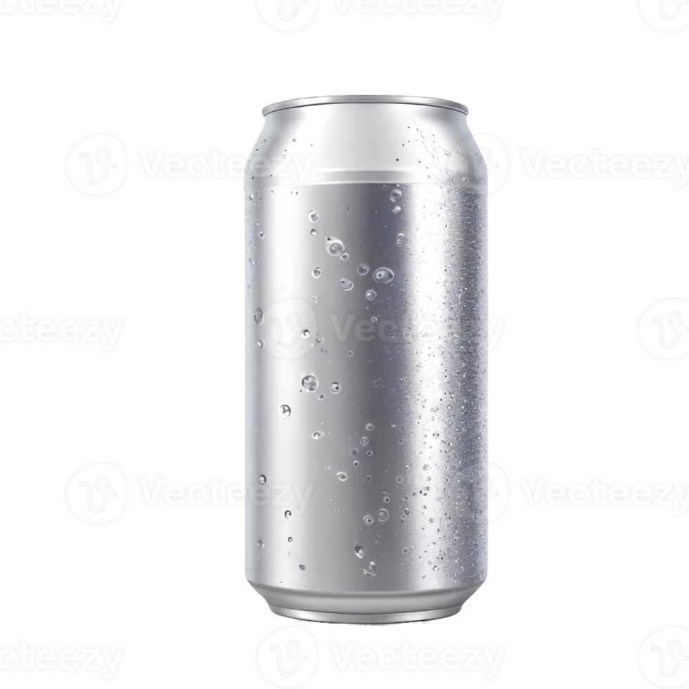 Aluminum soda can with water drops isolated on transparent background with  empty space around it AI Generated 27187857 PNG