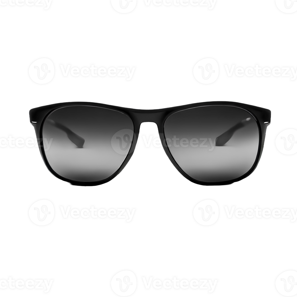 Black sunglasses isolated on transparent background with an empty space around it AI Generated png