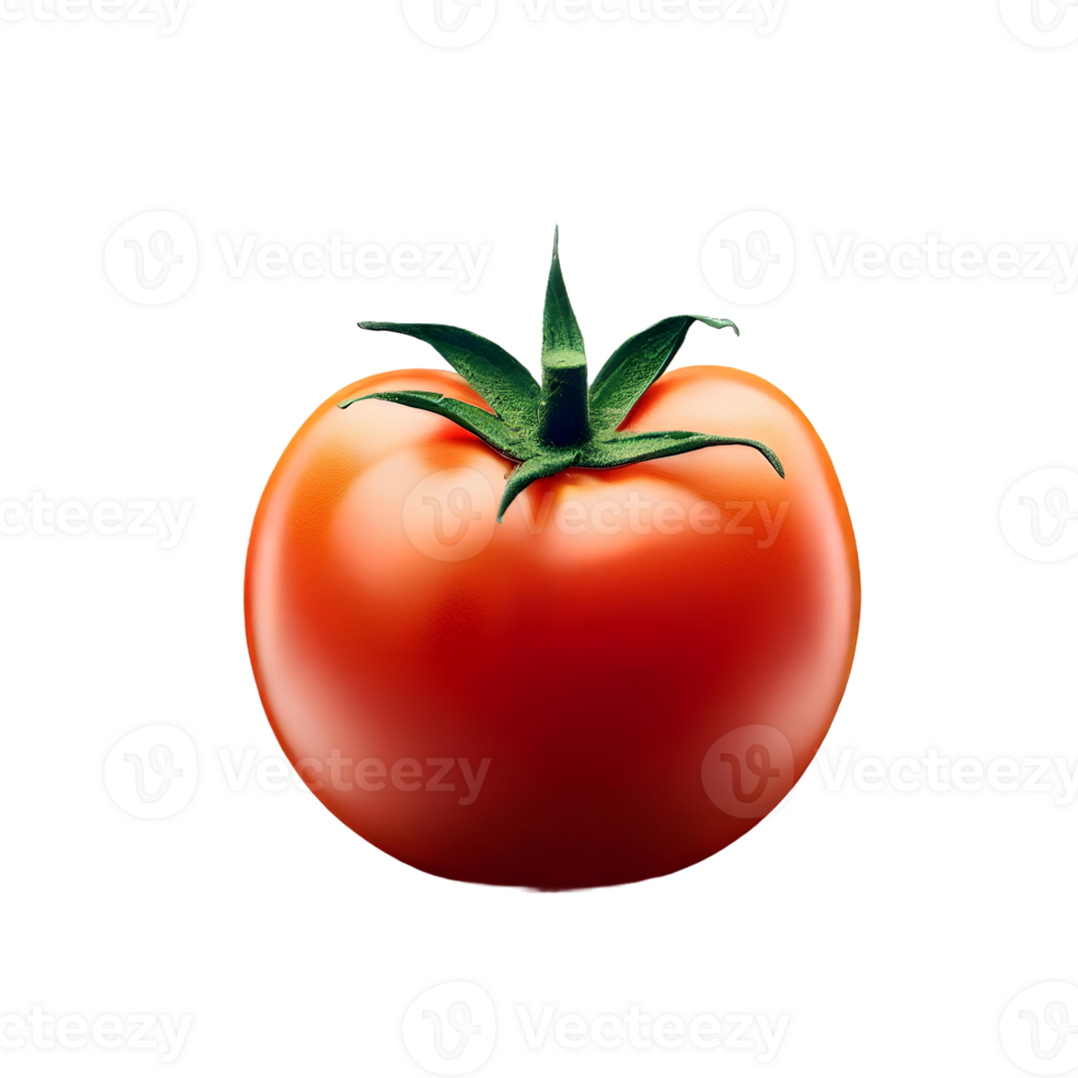 Tomatoes isolated on transparent background with empty space around it AI Generated png
