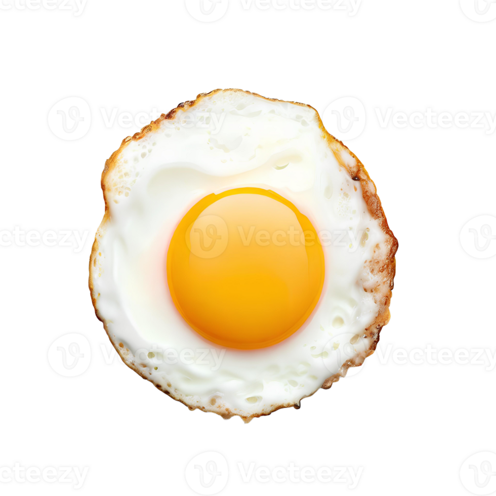 Fried egg isolated on transparent background. Top view AI Generated  27187877 PNG