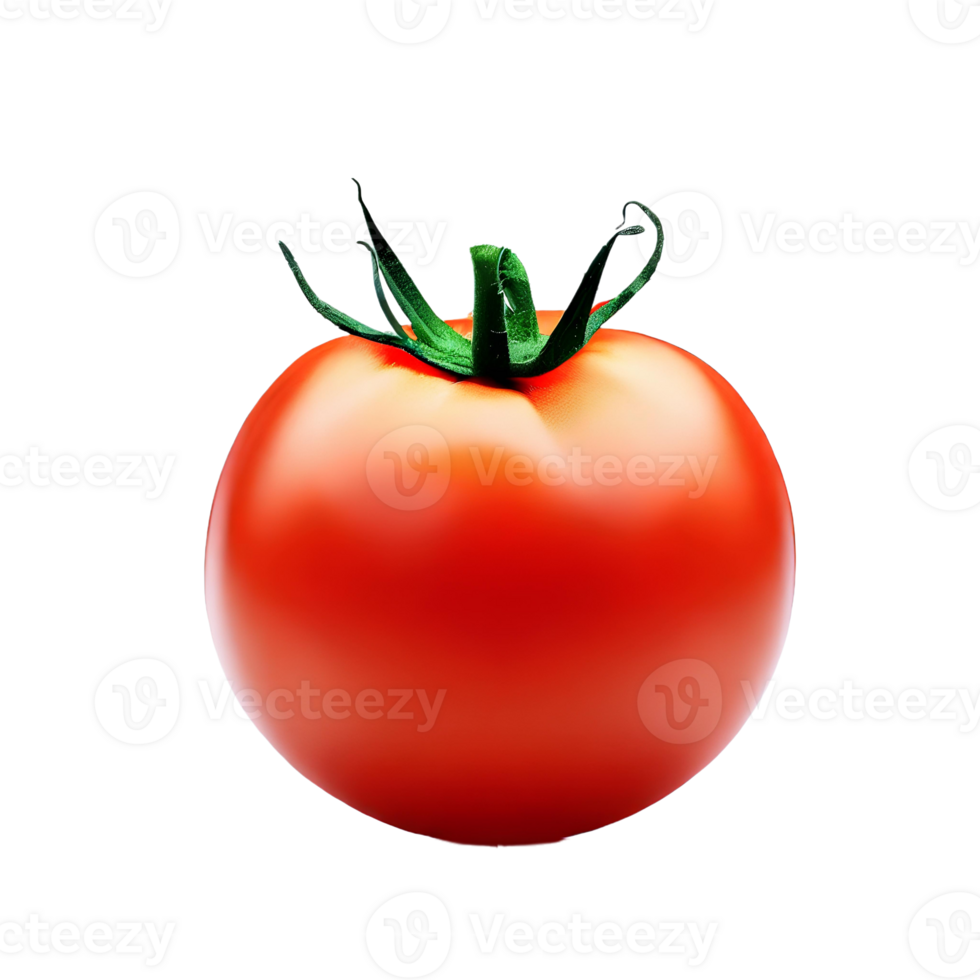 Tomatoes isolated on transparent background with empty space around it AI Generated png