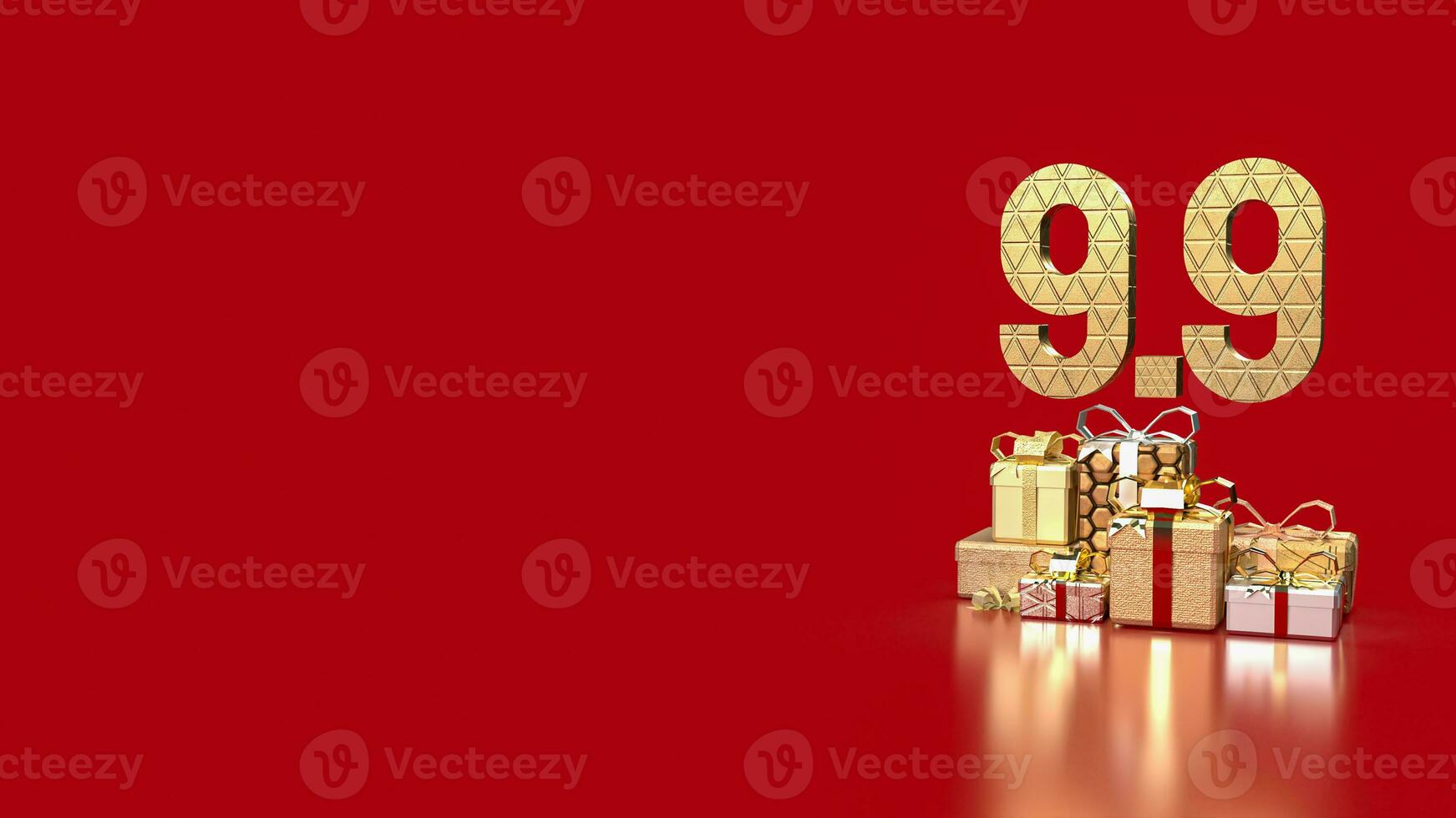 The 9.9 promotion of 9 month  for shopping concept  3d rendering photo