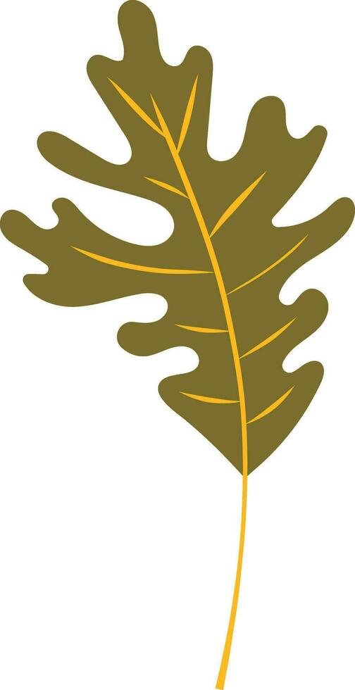 Green Autumn Leaf Element vector