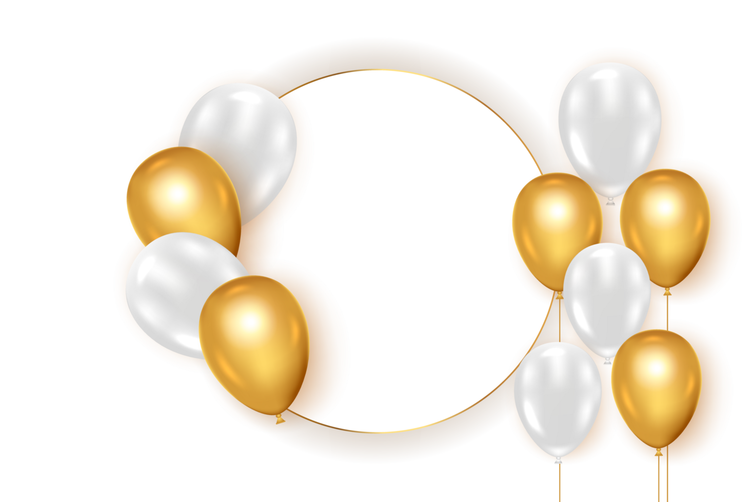 Birthday  background design. happy birthday to you text with elegant gold balloons. png