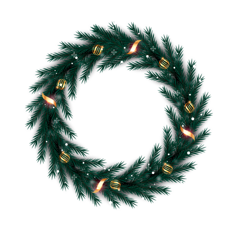 Natale ghirlanda design allegro Natale porta decorazione elemento con Natale palla nastro e fiocco di neve e stella png