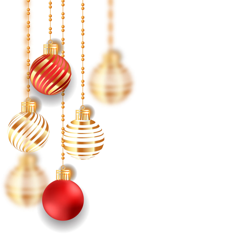 christmas ball decoration collection realistic style and different color elegant christmas balls and ornaments png