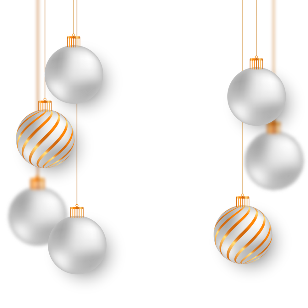 christmas ball decoration collection realistic style and different color elegant christmas balls and ornaments png