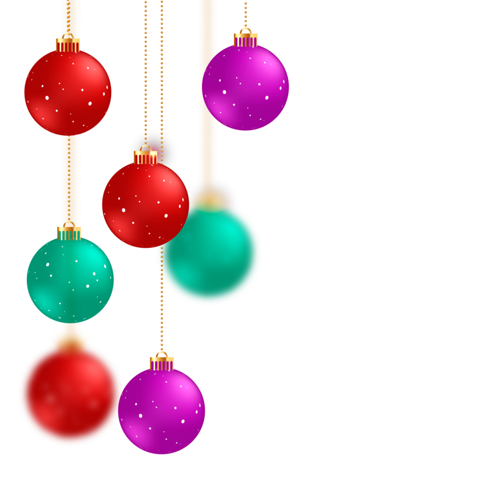 Natale palla decorazione collezione realistico stile e diverso colore elegante Natale palle e ornamenti png