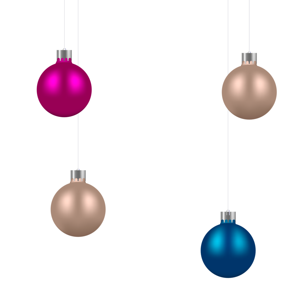 Weihnachten Ball Dekoration Sammlung realistisch Stil und anders Farbe elegant Weihnachten Bälle und Ornamente png