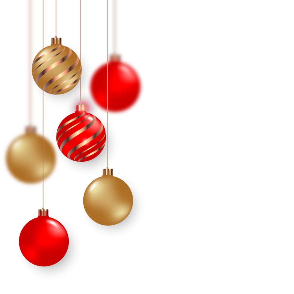 christmas ball decoration collection realistic style and different color elegant christmas balls and ornaments png