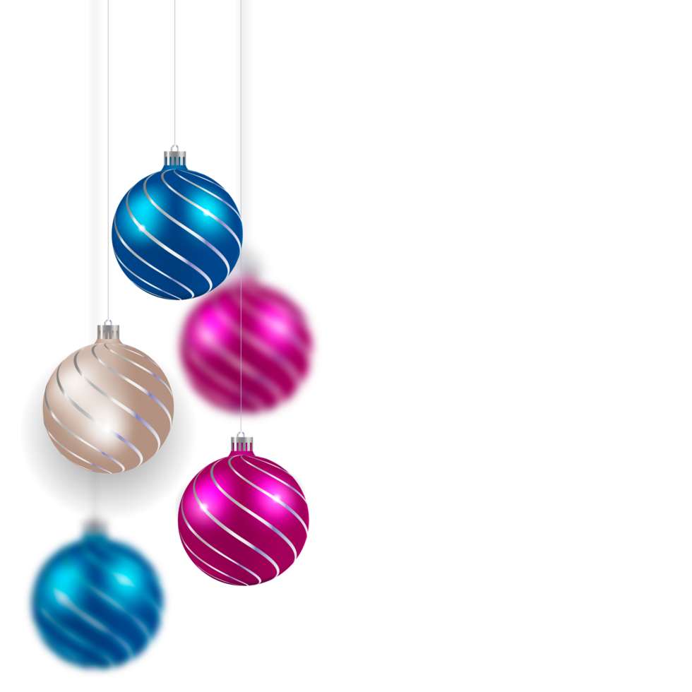 christmas ball decoration collection realistic style and different color elegant christmas balls and ornaments png