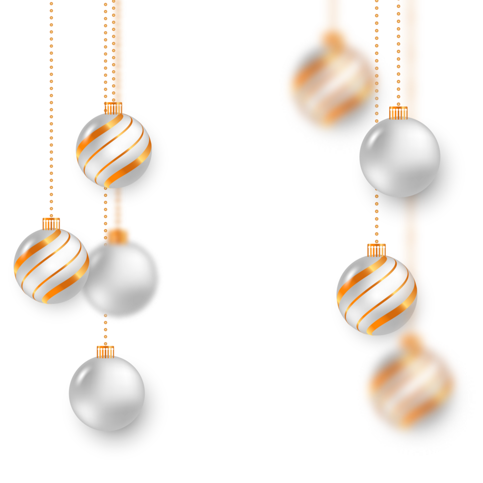 christmas ball decoration collection realistic style and different color elegant christmas balls and ornaments png