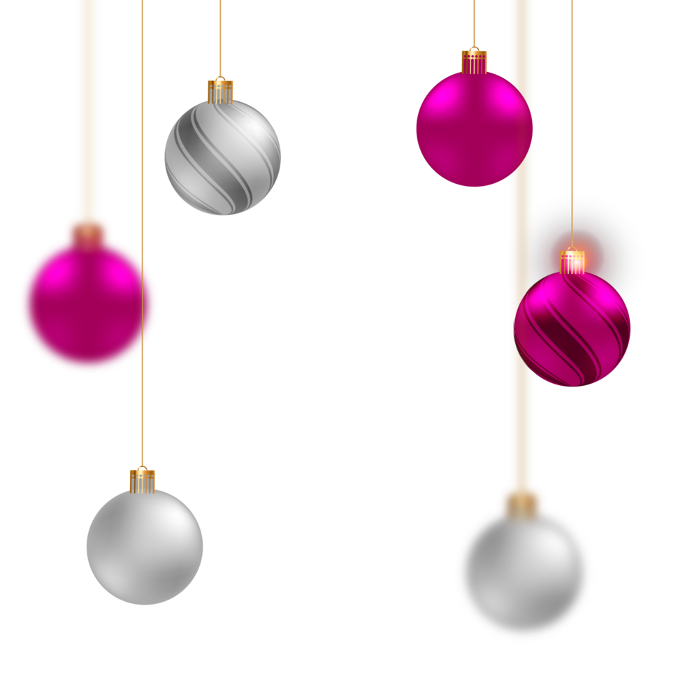 christmas ball decoration collection realistic style and different color elegant christmas balls and ornaments png