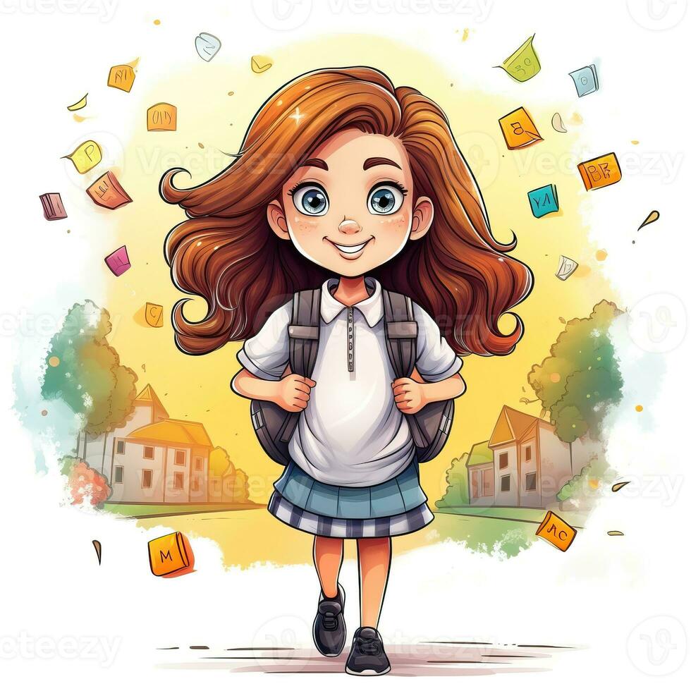 Back to school theme, Back to school realistic style high quality ai image generated photo