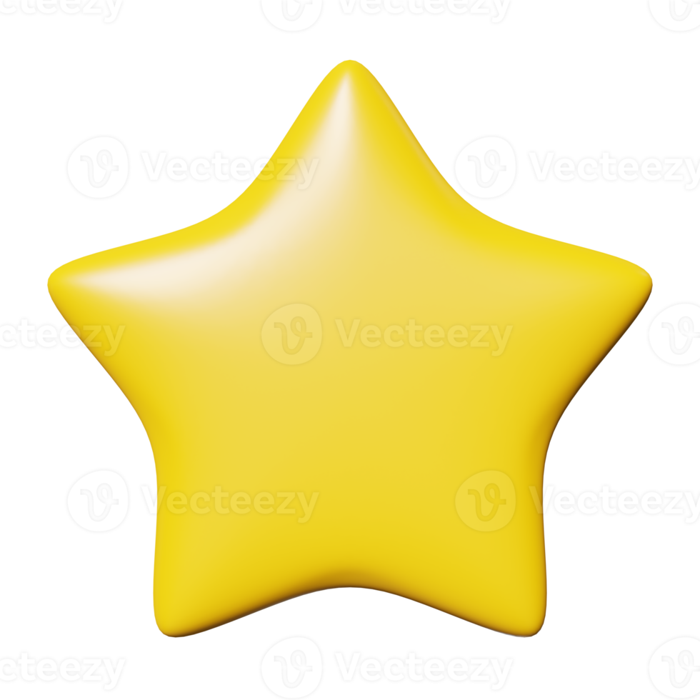 oro estrella 3d hacer elemento entonces linda png