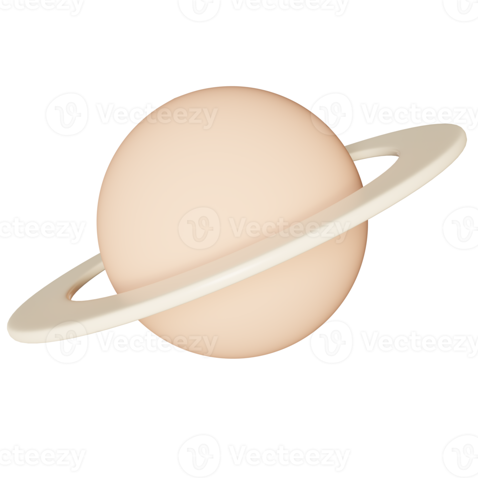 planet saturn 3d element png