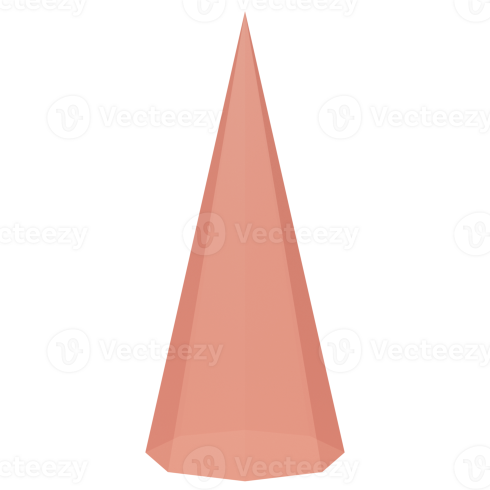 triangle cone 3d render png
