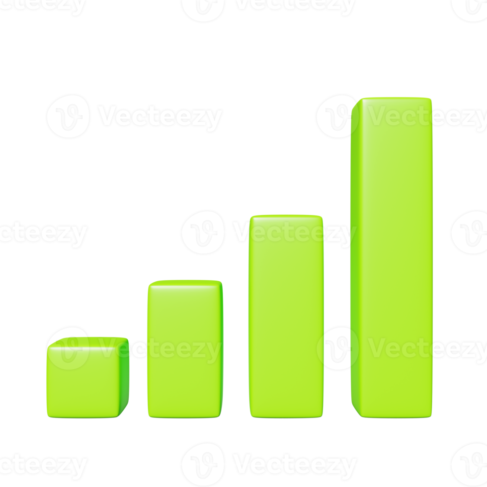 chart graph 3d render set ,graph 3d element png