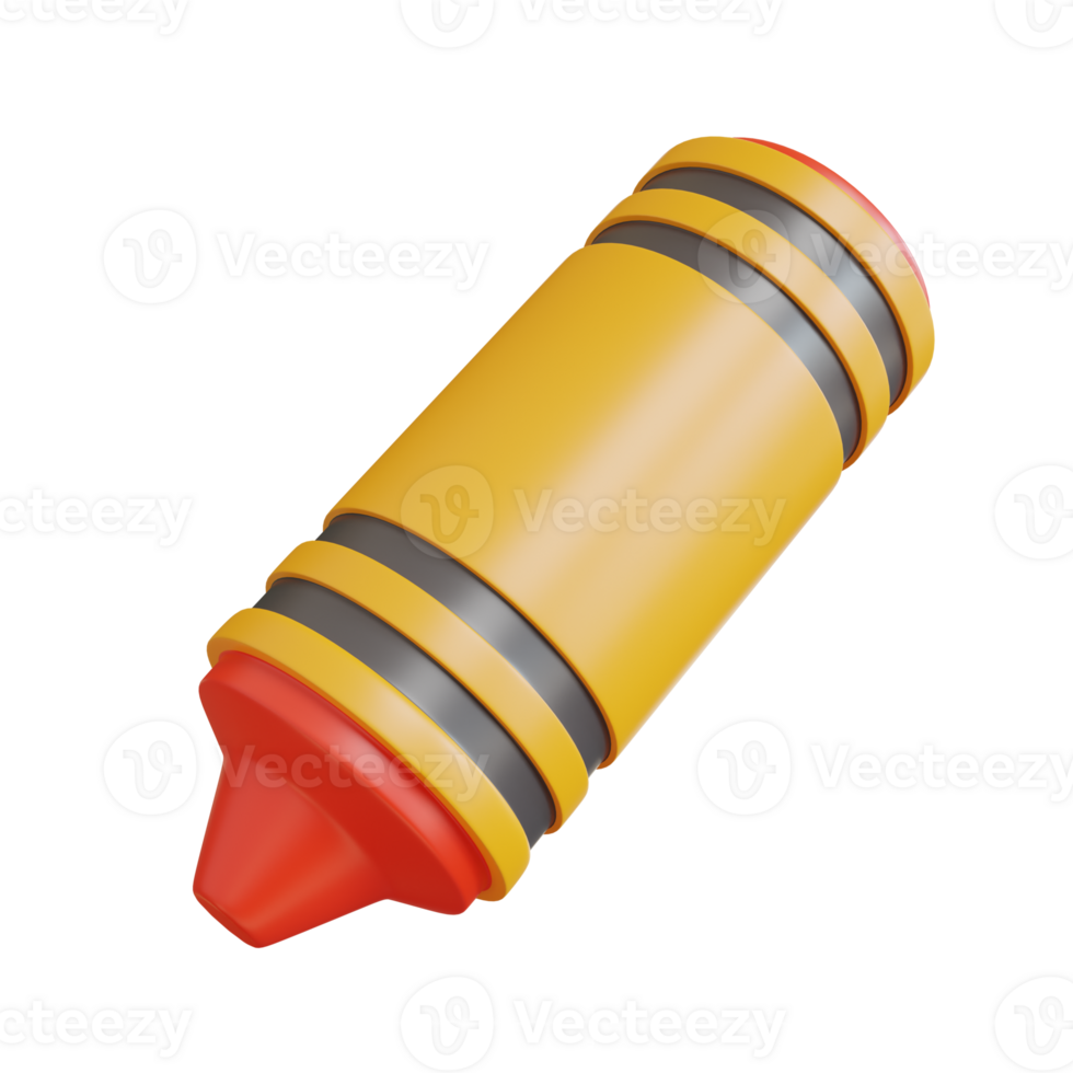 crayons de couleur 3d illustrations, école équipement png