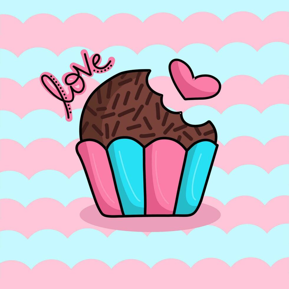 Hand drawn brigadeiro traditional - chocolate vector