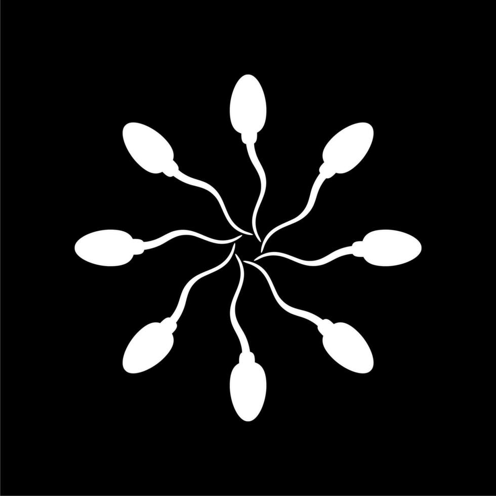 Silhouette of the Spermatozoa for Icon, Symbol, Art Illustration, Pictogram, Apps, Website, Logo Type or Graphic Design Element. Vector Illustration